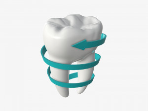 tooth molars with arrow 03 Modelo 3D