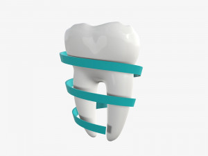 tooth molars with arrow 03 3D Model