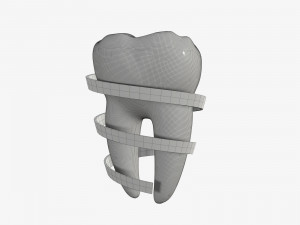 tooth molars with arrow 03 3D Model
