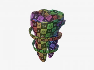 tooth molars with arrow 03 3D Model