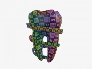 tooth molars with arrow 03 3D Model