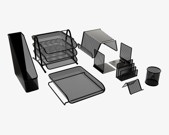desk organizer set 3D मॉडल .c4d .max .obj .3ds .fbx .stl .blend 