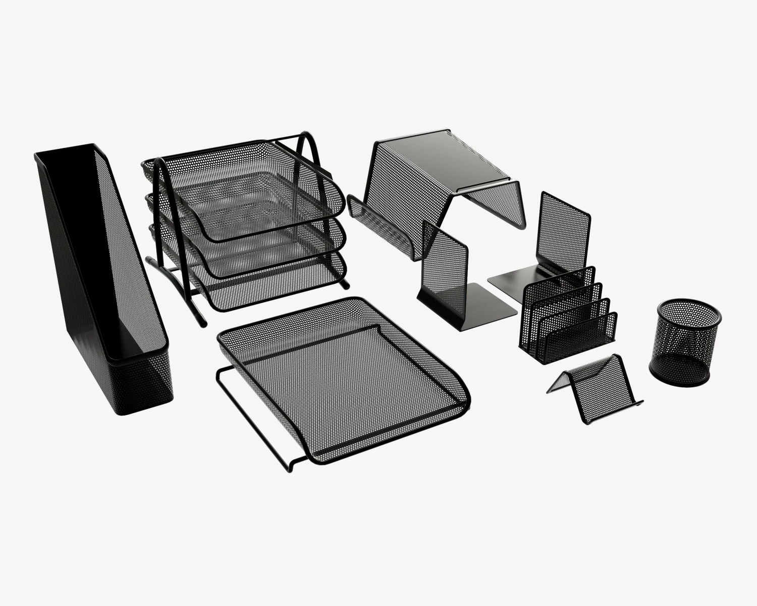 set organizer da scrivania Modello 3D .c4d .max .obj .3ds .fbx .stl .blend 