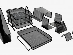 desk organizer set 3D मॉडल