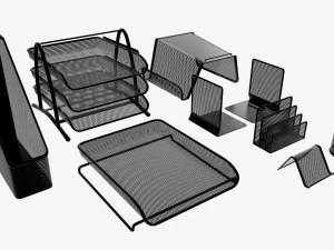 set organizer da scrivania Modello 3D