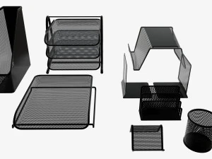 set organizer da scrivania Modello 3D
