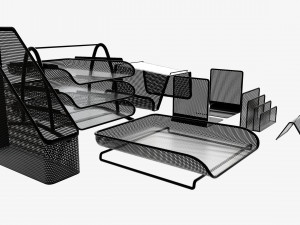 desk organizer set 3D मॉडल
