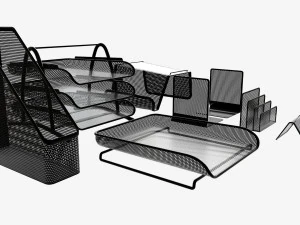set organizer da scrivania Modello 3D