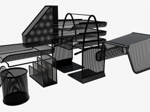 desk organizer set 3D मॉडल