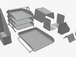 desk organizer set 3D मॉडल