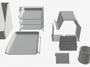 desk organizer set 3D मॉडल