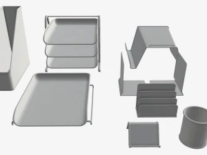 set organizer da scrivania Modello 3D