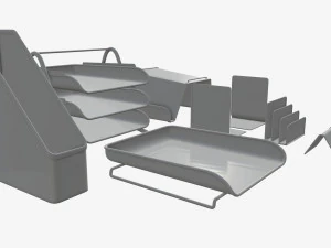 set organizer da scrivania Modello 3D