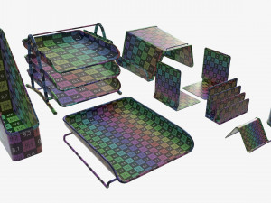 desk organizer set 3D मॉडल