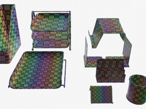 desk organizer set 3D मॉडल