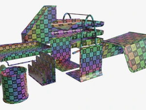 set organizer da scrivania Modello 3D