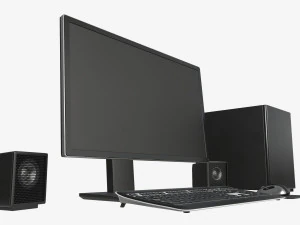 set woofer per monitor computer tastiera mouse pad altoparlanti Modello 3D