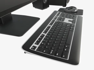 set woofer per monitor computer tastiera mouse pad altoparlanti Modello 3D