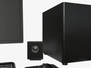 set woofer per monitor computer tastiera mouse pad altoparlanti Modello 3D