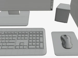 set woofer per monitor computer tastiera mouse pad altoparlanti Modello 3D