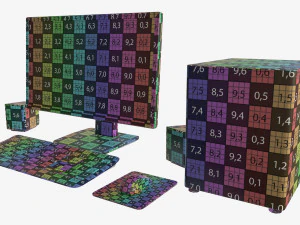 set woofer per monitor computer tastiera mouse pad altoparlanti Modello 3D