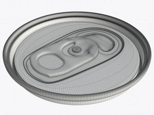 slim beverage can ending with lid Modèle 3D