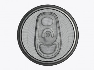 slim beverage can ending with lid Modèle 3D