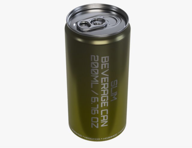 slim beverage can 200 ml 676 oz 3D 모델 .c4d .max .obj .3ds .fbx .stl .blend 