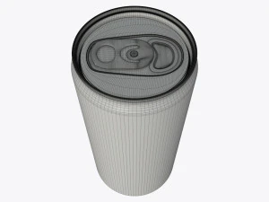 slim beverage can 200 ml 676 oz 3D Model