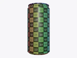 slim beverage can 200 ml 676 oz 3D Model