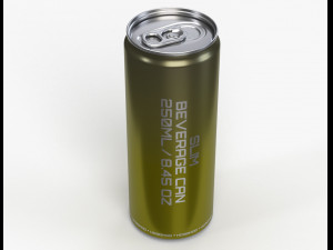 slim beverage can 250 ml 845 oz 3D Model
