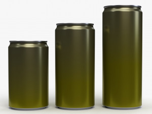 slim beverage cans 150 200 250 ml 5 676 845 oz 3D Model