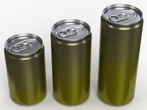 slim beverage cans 150 200 250 ml 5 676 845 oz 3D Model