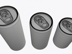 slim beverage cans 150 200 250 ml 5 676 845 oz 3D Model