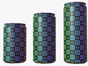 slim beverage cans 150 200 250 ml 5 676 845 oz 3D Model