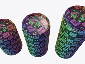 slim beverage cans 150 200 250 ml 5 676 845 oz 3D Model