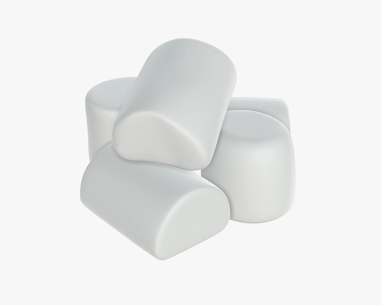 marshmallow branco Modelo 3D .c4d .max .obj .3ds .fbx .stl .blend 