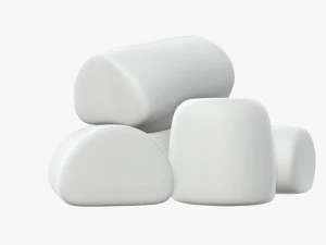 marshmallow branco Modelo 3D