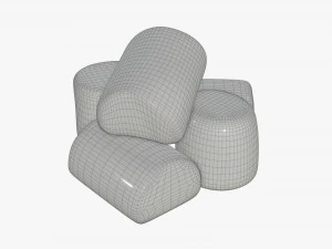 marshmallow branco Modelo 3D