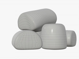 marshmallows white Modelo 3D