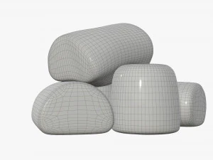 marshmallow branco Modelo 3D