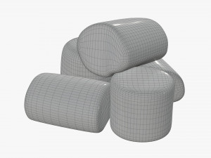 marshmallows white Modelo 3D