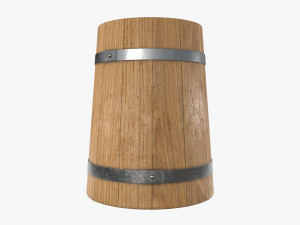 beer mug wooden 01 Modelo 3D