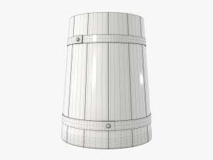 beer mug wooden 01 Modelo 3D