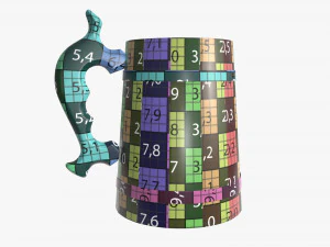 beer mug wooden 01 3D Model