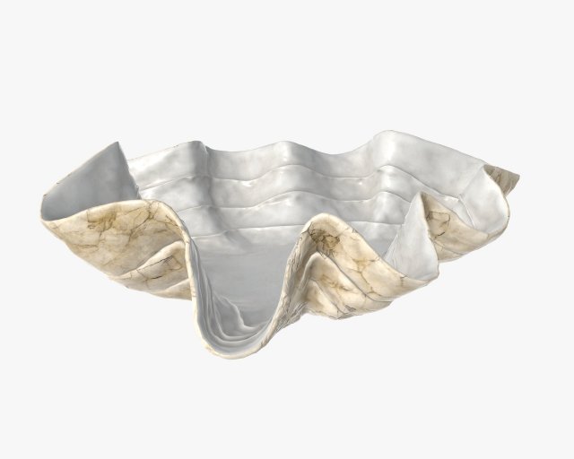 clam shell bowl 3D 모델 .c4d .max .obj .3ds .fbx .stl .blend 