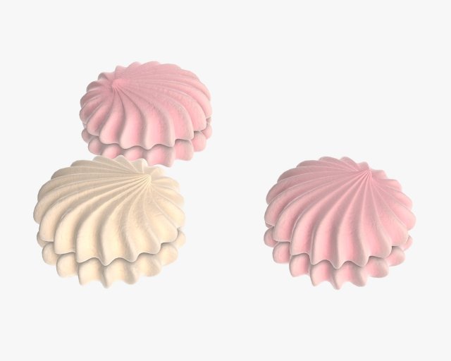 marshmallow round 3D Model .c4d .max .obj .3ds .fbx .stl .blend 