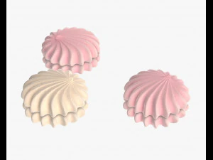 rotondo di marshmallow Modello 3D