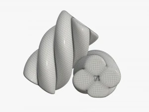 marshmallows candy cylindrical twisted 3D Model