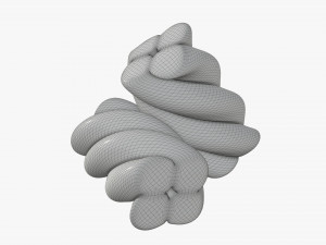 marshmallows candy cylindrical twisted 3D Model
